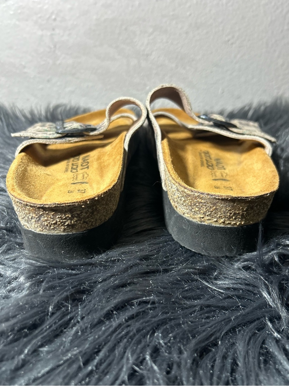 Naot Santa Barbara Sandal Cheetah Leopard Print Double-Strap Slide Sandals Sz L6 - Picture 5 of 9